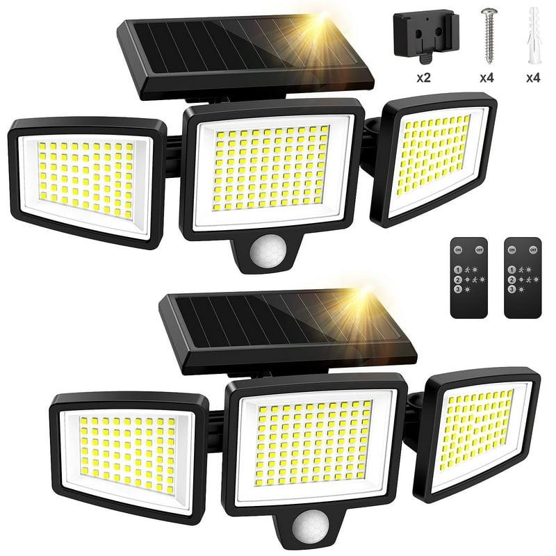 SZRSTH Solar Lights Outdoor - 210 LED 2500LM Waterproof Motion Sensor Security Lights With Wireless Remote Flood Lights For Patio Garage Yard Entryways