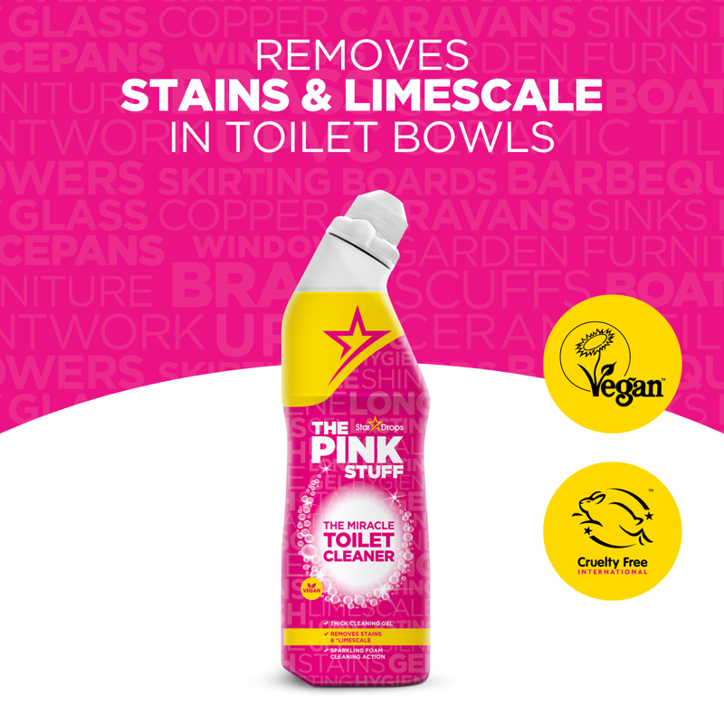 The Pink Stuff Miracle Toilet Cleaner Gel Bathroom Cleaner 25.4 Fl. Oz. Bottle