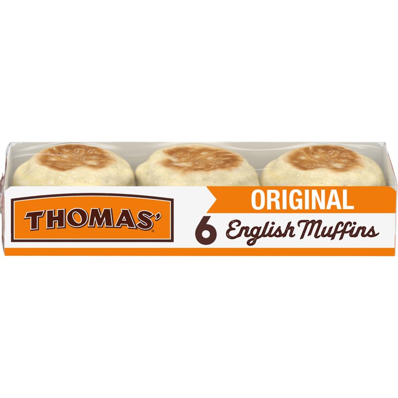 Thomas' Original English Muffins 6 count Kosher Plain English Muffins 13 oz Tray