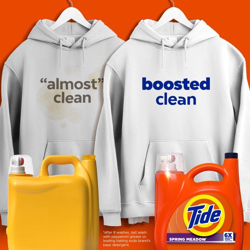 Tide Laundry Detergent Liquid With 6X Boosted Cleaning Power Spring Meadow Scent 125 Fl Oz 100 Loads