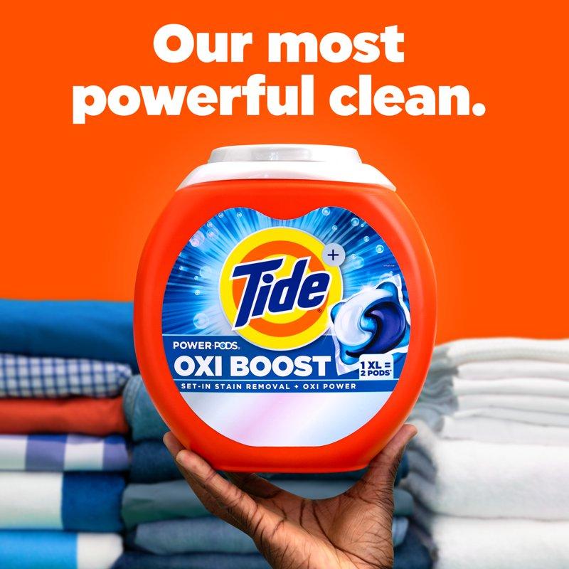 Tide Oxi Boost Power PODS With Stain Remover And Oxi Power Laundry Detergent Pacs 45 Count