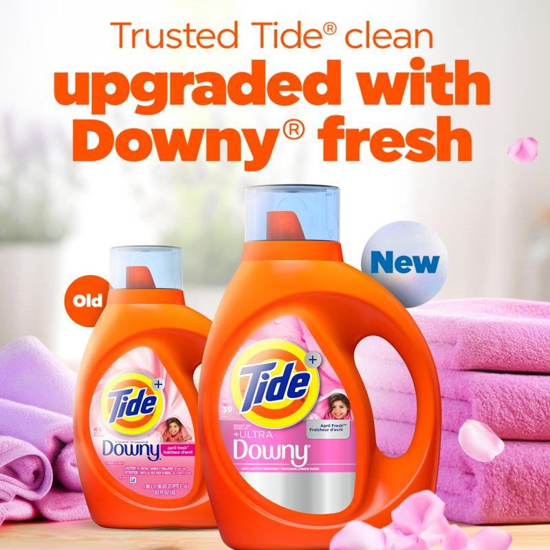 Tide Plus A Boost Of Ultra Downy Liquid Laundry Detergent April Fresh Scent 117 Fl Oz 83 Loads