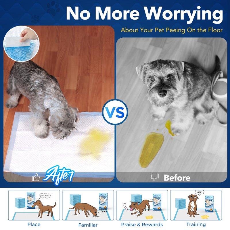 Tolobeve Senior Absorbent Training Pads Leak-Proof Disposable Pee Pads Small 13x18 In 66 Count