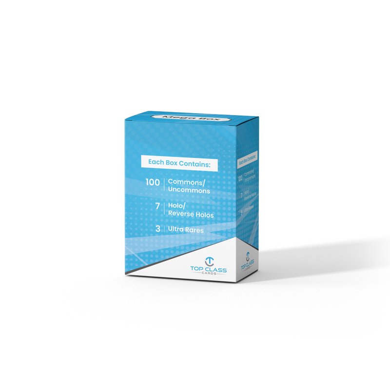 Top Class Cards Mega Box 100 Cards 3 Guaranteed Ultra Rares 7 Holo Cards Compatible With Pokemon Cards