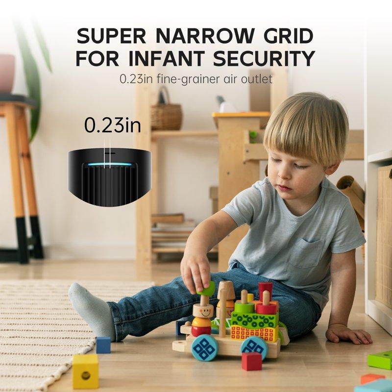 Tower Fan For Home 80° Oscillating Silent Bladeless Floor Fan With Remote 4 Speeds 40 In Multiple Modes 7-Hour Timer Led Display Screen Vertical Fan For Home Living Room Office Black