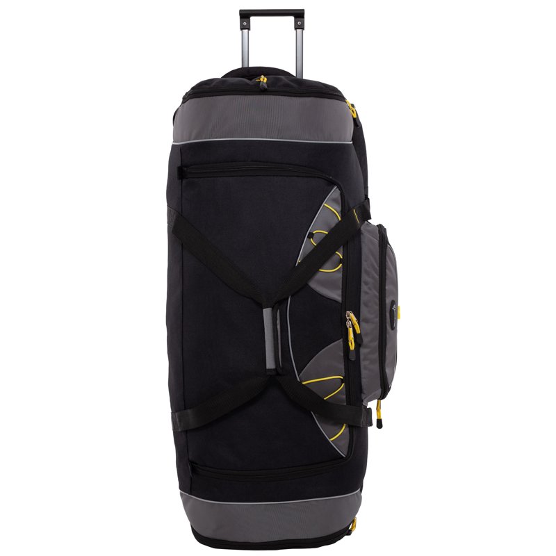 Travelers Club Jumbo 36" 2-Section Rolling Duffel With Blade Wheels - Black