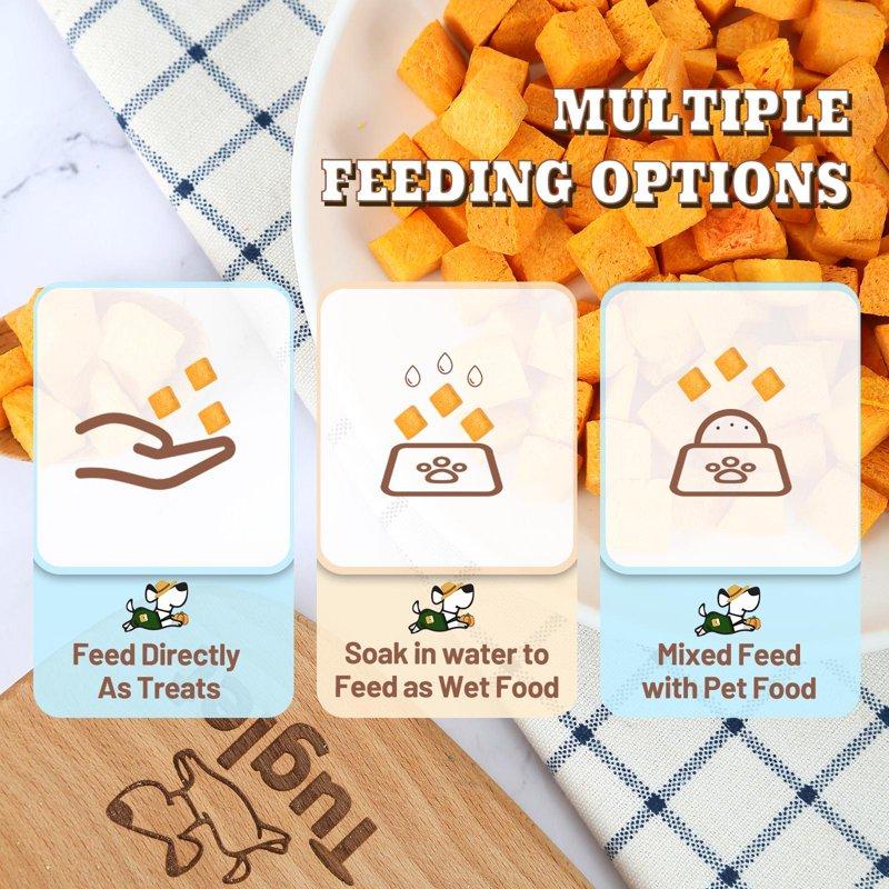 TUGLET Freeze-Dried Pumpkin Dog Treats – High Fiber Single Ingredient Natural Snacks For Digestion & Gut Health Healthy Food Toppers 1.58oz