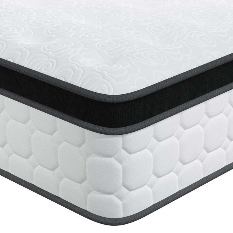Tvdfgts 12 Inch Queen Mattress Cooling Gel Memory Foam Mattress In A Box Individual Pocket Spring Hybrid Mattress With Pressure Relief & Motion Isolation Soft And Comfort Medium-Firm CertiPUR-US