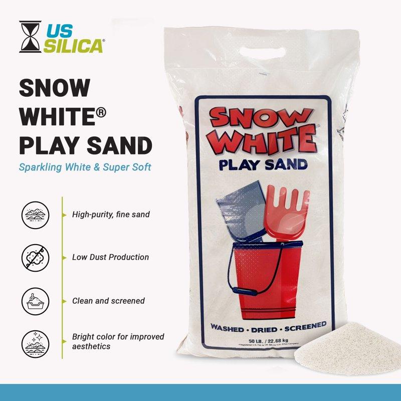 U.S. Silica Sand Large 5 Lb Bulk White Play Sand For Kids 1 Pack
