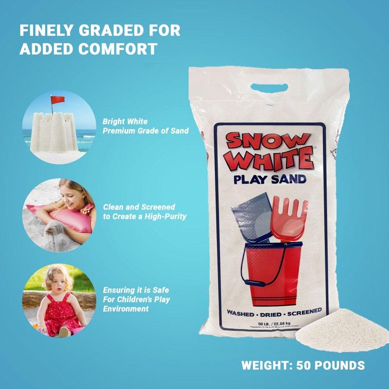 U.S. Silica Sand Large 5 Lb Bulk White Play Sand For Kids 1 Pack
