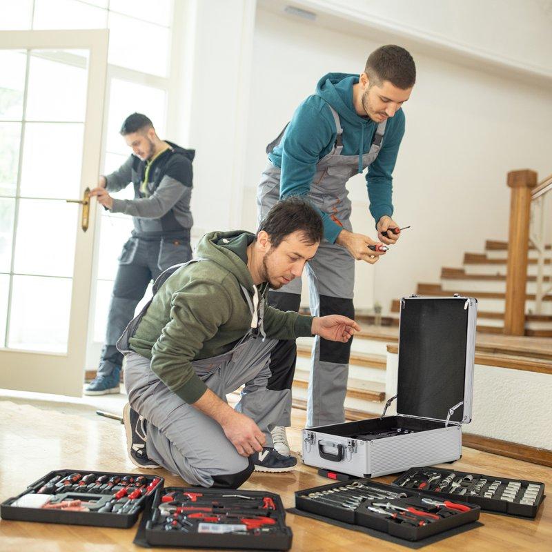 UBesGoo 799 Pcs Tool Set Household Repair Hand Tool Kit Mechanics Tool Kit With Trolley Case Silver