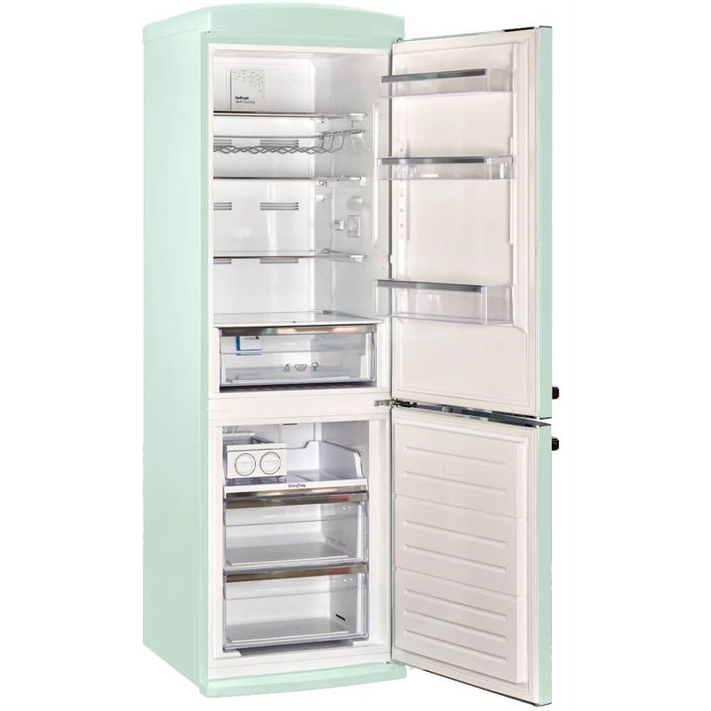UNIQUE APPLIANCES UGP340LLGAC 12 Cu. Ft. Summer Mint Green Counter-Depth Bottom Freezer Refrigerator