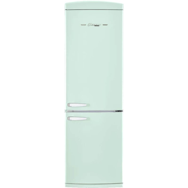 UNIQUE APPLIANCES UGP340LLGAC 12 Cu. Ft. Summer Mint Green Counter-Depth Bottom Freezer Refrigerator