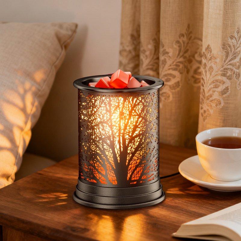 UNTIMATY Metal Wax Warmer Electric Wax Melt Warmer For Scented Wax Fragrance Candle Oil Burner Melting Night Light For Gift Home Office Bedroom
