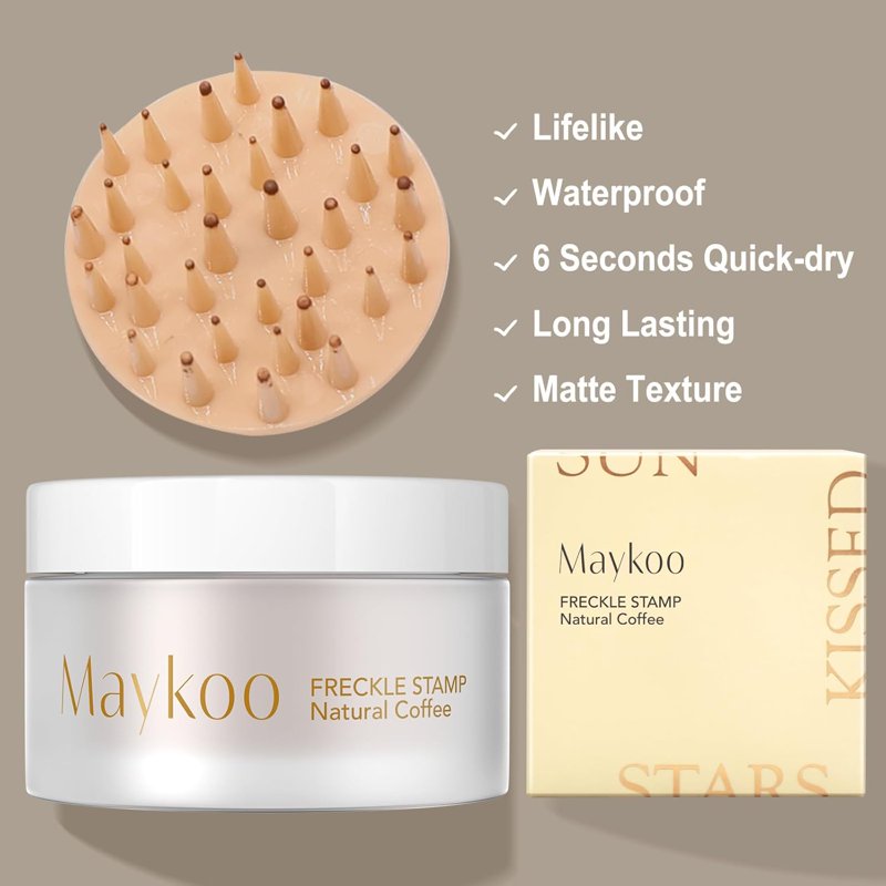 Upgrade Liquid Freckle Pen Fake Freckles Stamp Air Cushion Long Lasting Waterproof Quick Dry Magic Freckle Stamp For Natural Sunkissed Makeup Natural Coffee