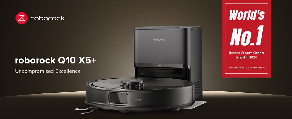 (Upgraded From Q5 Pro+)Roborock Q10 X5+ Robot Vacuum And Mop Self-Emptying Hands-Free Cleaning For Up To 7 Weeks 10 000Pa Suction Obstacle Avoidance LiDAR Navigation No-Go Zones