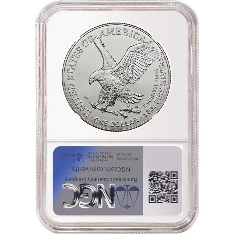 US Mint 2025 P Silver Eagle With Eagle Privy NGC MS69 Brown Label