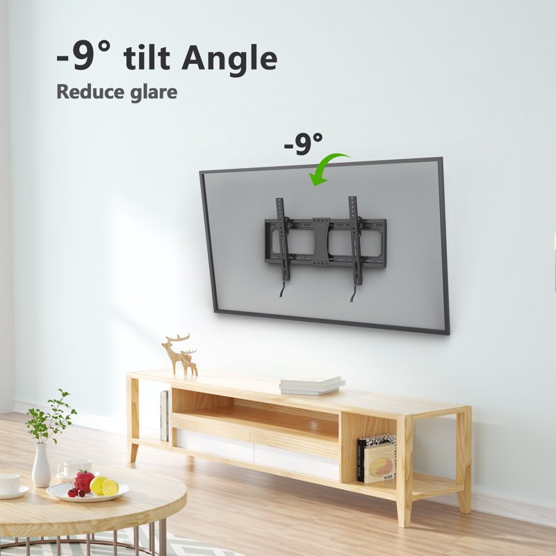 USX MOUNT Large Tilting TV Wall Mount For 37-82" TVs Universal Tv Mount With Capacity 132 Lbs Up To 600x400mm VESA 24" Wood Stud