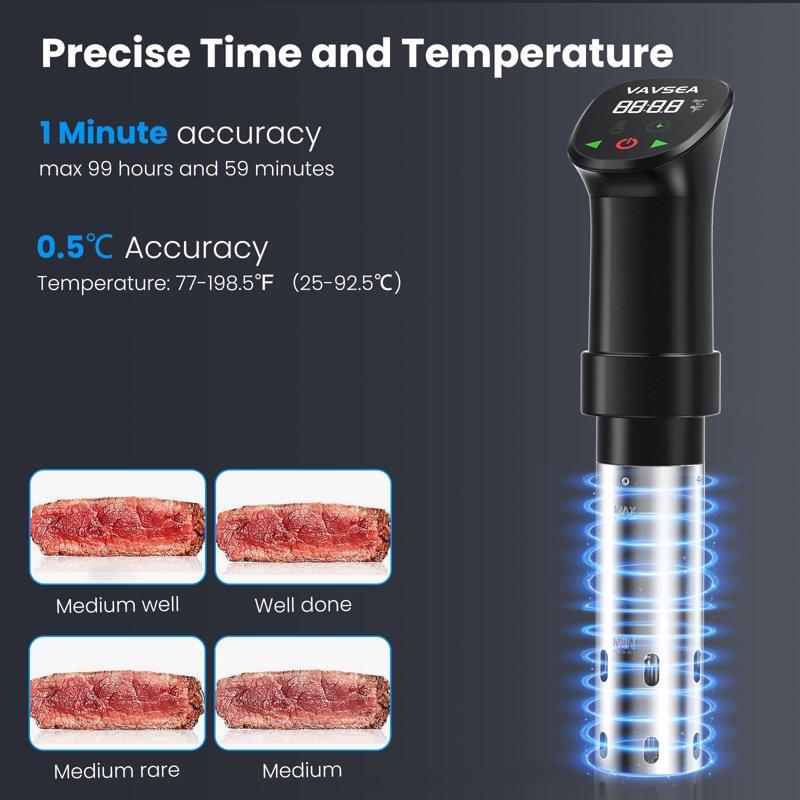 VAVSEA Sous Vide Machines Precision Cooker Waterproof Immersion Circulator With Digital Touch Screen And Accurate Temperature Time Control Sous Vide Device For Home Kitchen
