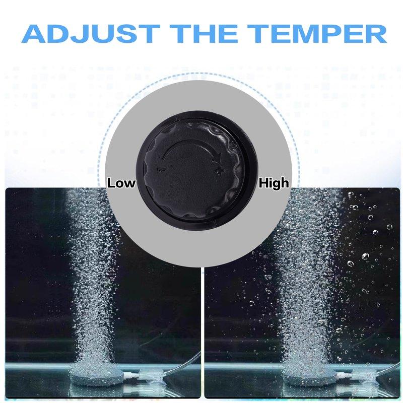 VNEKVA Aquarium Air Pump Dual Outlet Fish Tank Aerator With Accessories For 5-200 Gallon Tank