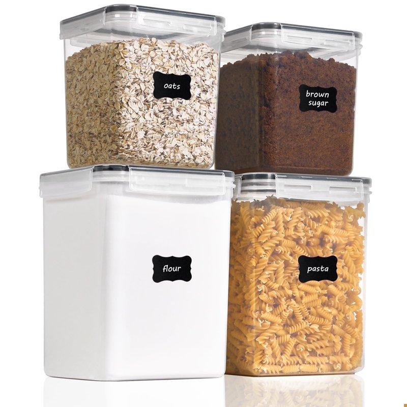 Vtopmart Airtight Storage Canisters Vtopmart 4 Pcs Large Food Storage Container For Flour Sugar