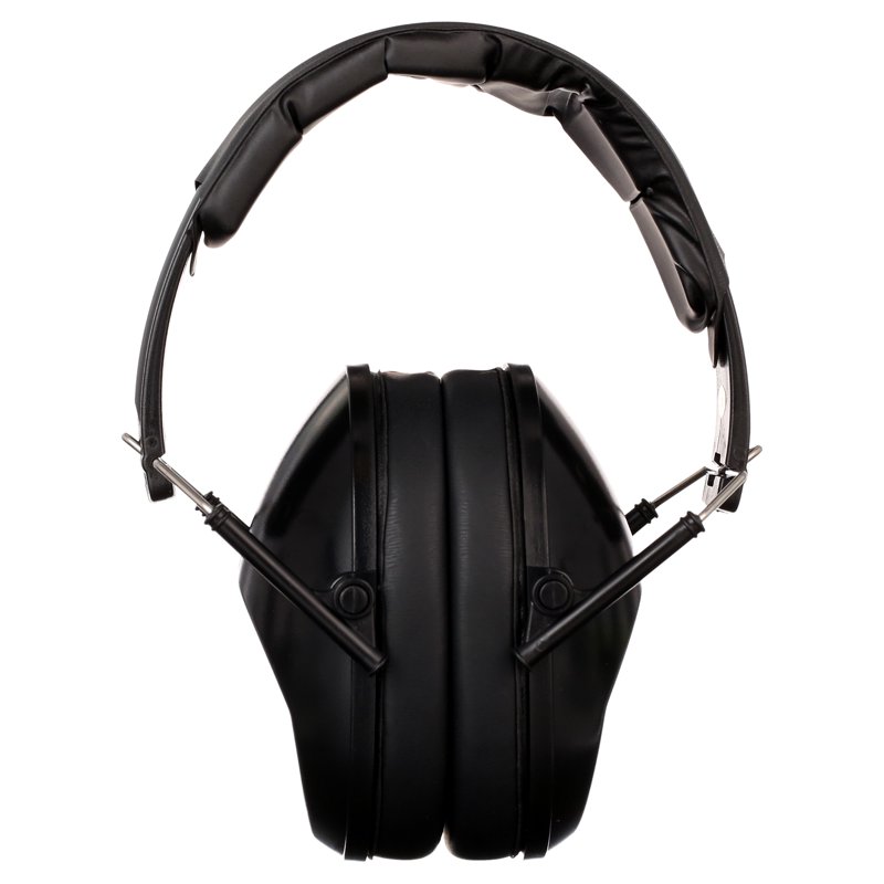 WALKER'S Unisex Adult's Lightweight Foldable Hearing Protection 22 dB Noise Reduction Pro Low-Profile Folding Passive Earmuffs Black