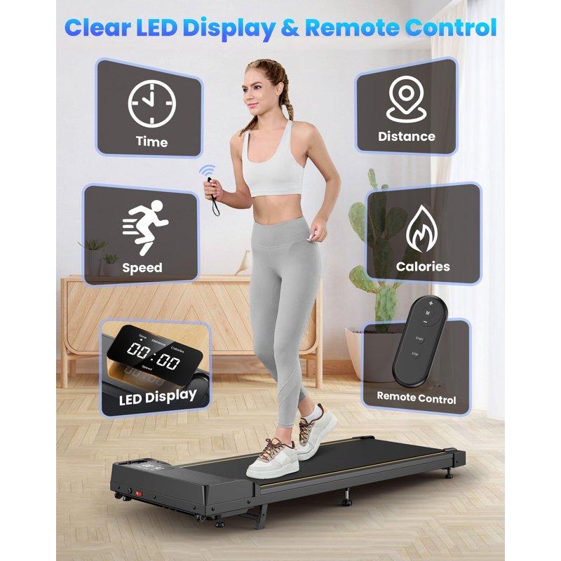 Walking Pad With Incline Patbrela 2.5 HP Under Desk Treadmill Small With LED Display &Remote Control 4 In 1 Incline Walking Pad 300 Lbs Portable Treadmill For Home Office