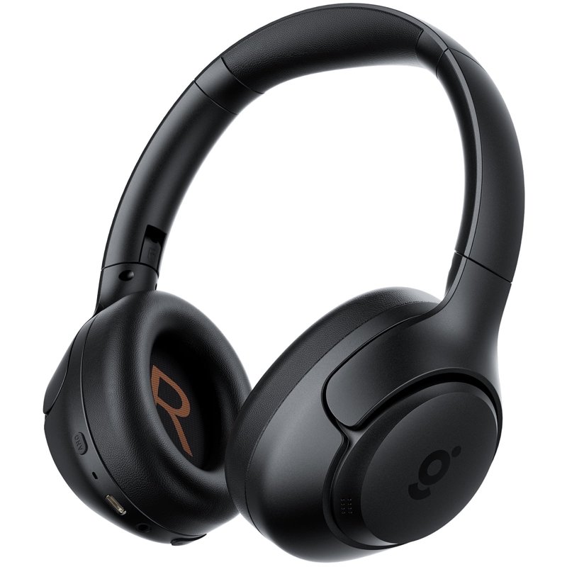 wegear ANC Wireless Bluetooth Over-Ear Headphones 5-Mic 60H Playtime Active Noise Cancellation Black