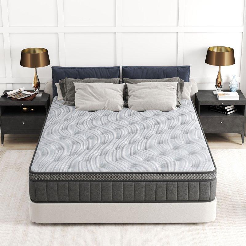 Windosier 12 Inch Queen Size Mattress Gel Memory Foam & Pocket Springs Hybrid Medium Queen Size In A Box Comfort Cooling Technology CertiPUR-US Certified Pressure Relief & Motion Isolation