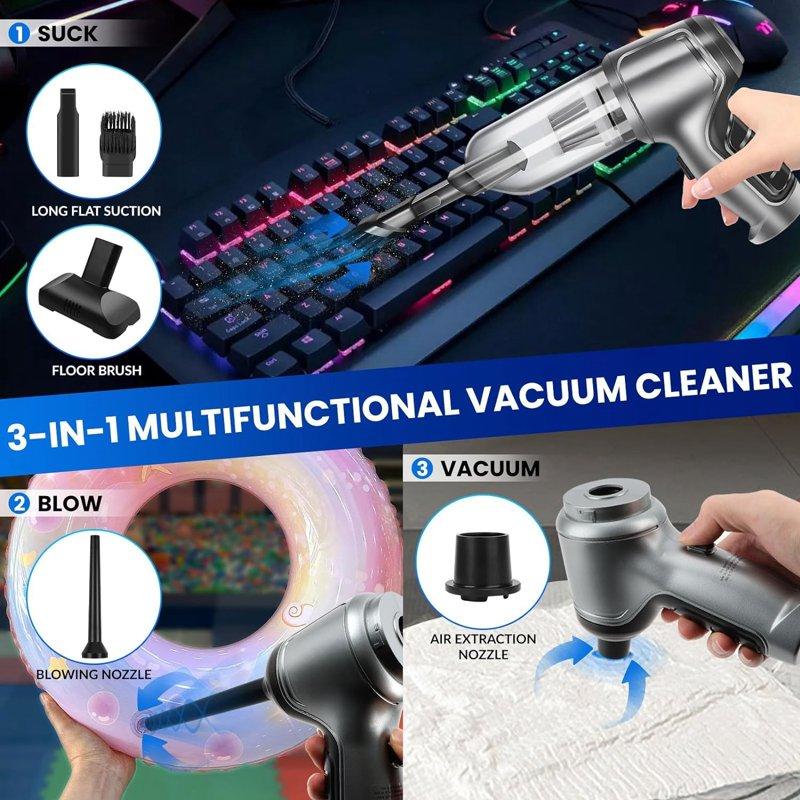 Wireless Handheld Car Vacuum Cleaner Mini Car Vacuum Cleaner 15000Pa High Power Cordless Vacuum Cleaner 3 In 1 Portable Handheld Car Vacuum For Car Office And Home