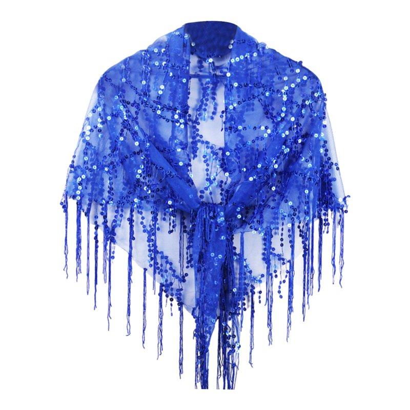 Women's Shawl Wrap Casual Accessories Sequin Shawl For Festival Summer Party Dark Blue