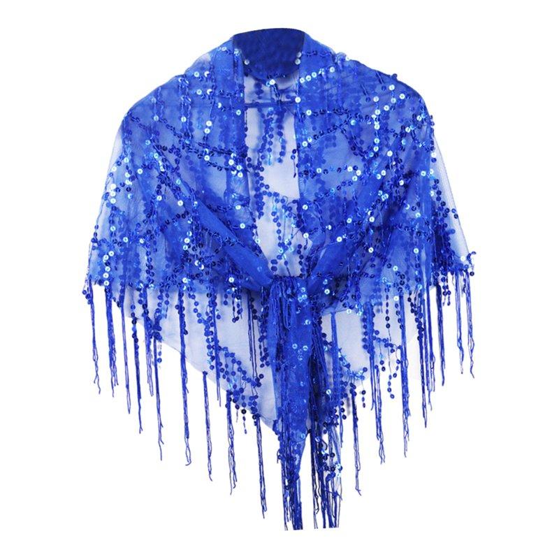 Women's Shawl Wrap Casual Accessories Sequin Shawl For Festival Summer Party Dark Blue