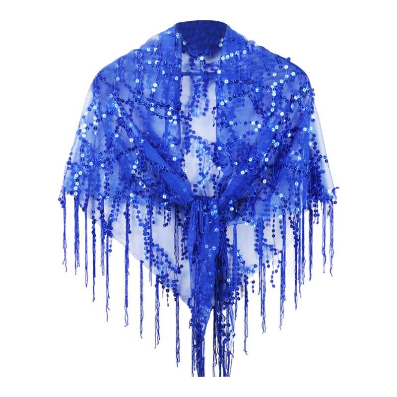 Women's Shawl Wrap Casual Accessories Sequin Shawl for Festival Summer Party Dark Blue