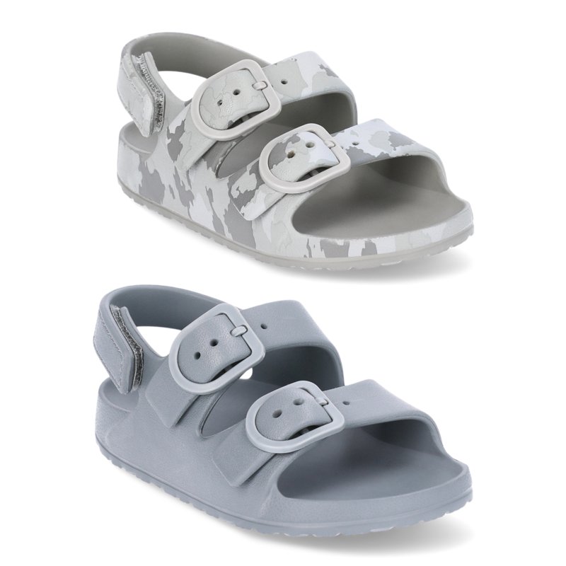 Wonder Nation Toddler Kids EVA Two Buckle Sandal 2- Pack