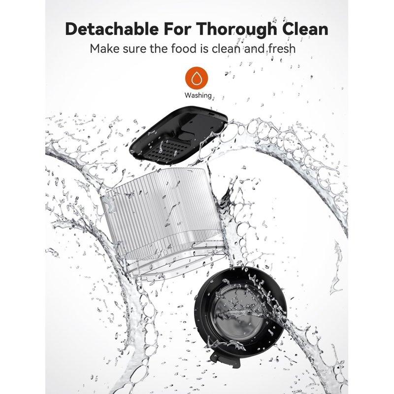 WOPET Automatic Cat Feeder Cube Lite 11 4L Automatic Dog Feeder With 180-Day Battery Life Programmable Cat Food Dispenser With Stainless Steel Bowl 1-6 Meals Per Day