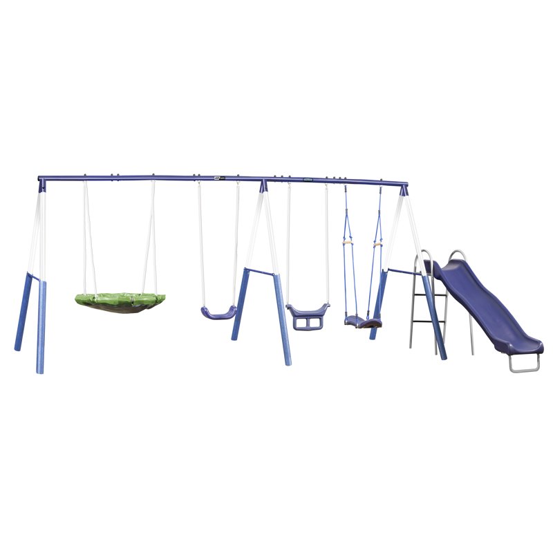 XDP Recreation Surf N Swing Set With Wave Slide Super Disc Swing Swing Seat Stand R Swing & Surf N Board Swing