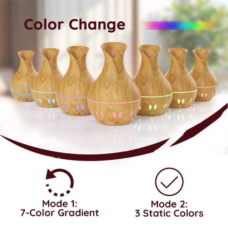 XGVGI Cool Mist Humidifier With 7-Color Night Light 130ml Essential Oil Diffuser