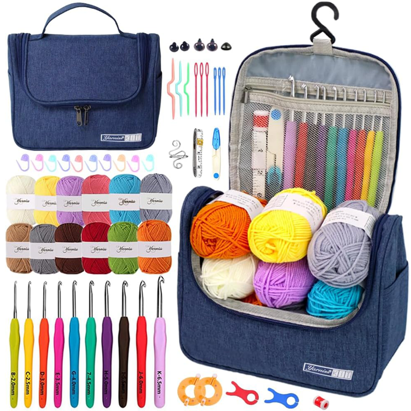 Yarniss Crochet Kit for Beginner Crochet Kits with 840 Yards Crochet Yarn Balls and 10 PCS Crochet Hooks Set