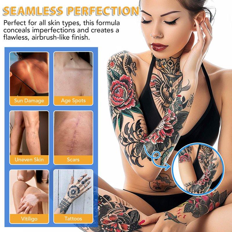 Yecuce Leg Makeup For Cover Varicose Vein Body Foundation For Scar Flawless Coverage Waterproof & Long Lasting (Fairest Glow)