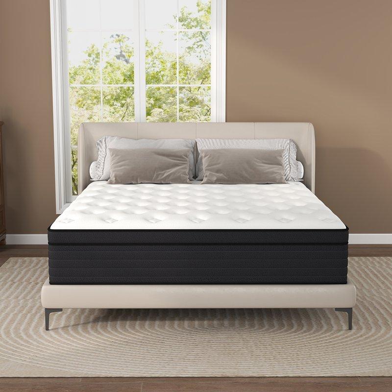 Yilicy 10 Inch Twin Mattress Gel Memory Foam & Spring Hybrid Medium Comfort Mattress In A Box Adult