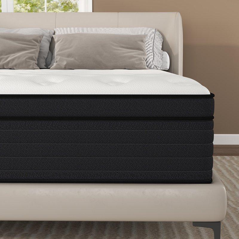 Yilicy 10 Inch Twin Mattress Gel Memory Foam & Spring Hybrid Medium Comfort Mattress In A Box Adult