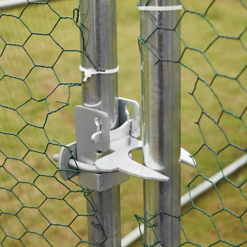 YODOLLA Outdoor Chicken Playpen 19' X 9' X 6.5' Walk-in Metal Hen Cage With Waterproof Cover Chicken Coop Enclosure