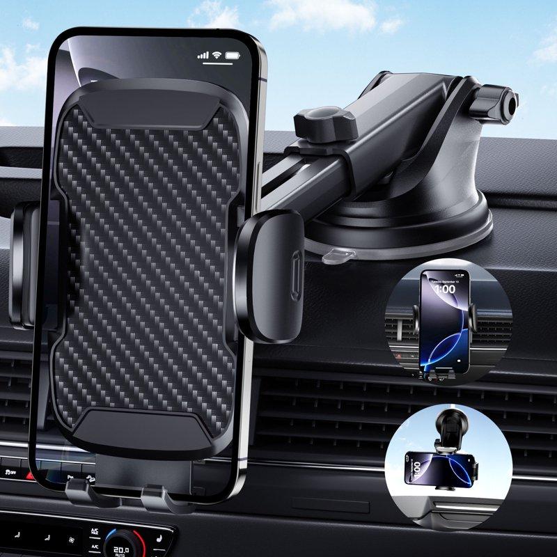 YOOVEE Universal Car Phone Holder Upgraded 360° Rotatable For Dashboard Windshield & Air Vent Mount For 4.0"-7.0" Phones (iPhone Google Pixel Samsung Galaxy Motorola Etc)