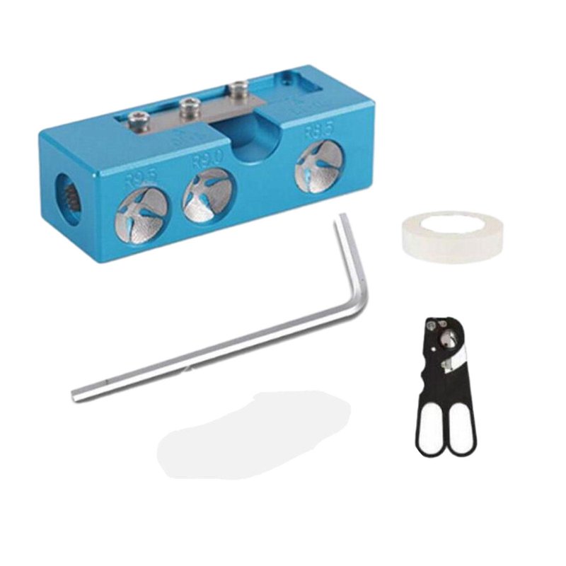 Yotijar Pool Cue Tip Repair Tool Portable Aerator Burnisher Billiard Cue Tip Grinder Blue