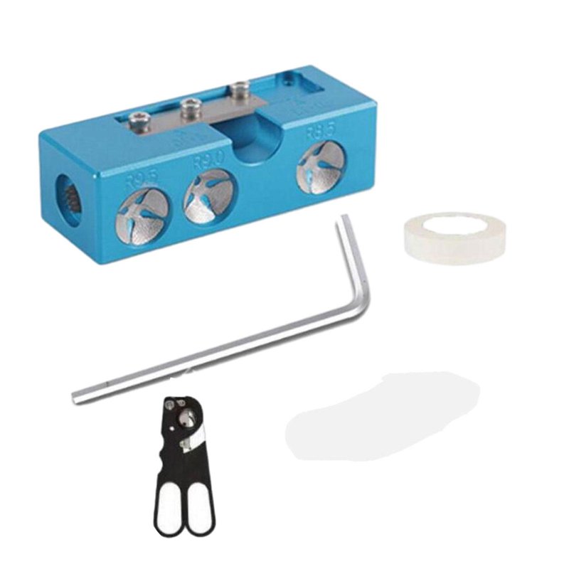 Yotijar Pool Cue Tip Repair Tool Portable Aerator Burnisher Billiard Cue Tip Grinder Blue