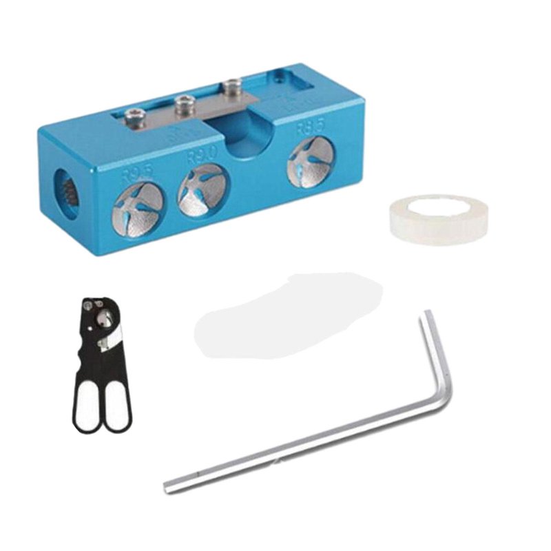 Yotijar Pool Cue Tip Repair Tool Portable Aerator Burnisher Billiard Cue Tip Grinder Blue