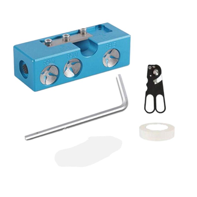 yotijar Pool Cue Tip Repair Tool Portable Aerator Burnisher Billiard Cue Tip Grinder Blue
