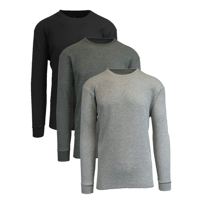 3-Pack Men's Long Sleeve Thermal Shirts (S-5XL)