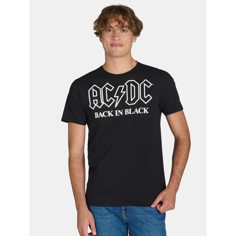 AC/DC Men’s & Big Men's Back in Black Graphic Tee Shirt Sizes S-3XL