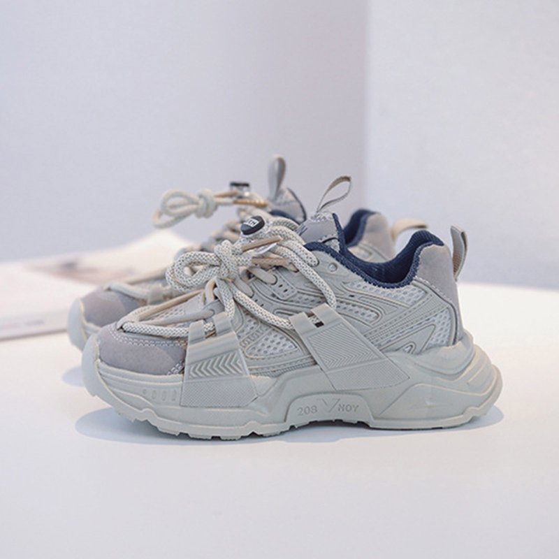 Adviicd Little Boys Shoes White Boys Sneakers Boys Mesh Lightweight Breathable Fashion Casual Shoes Slip On Outdoor Sports Shoes Grey 12.5